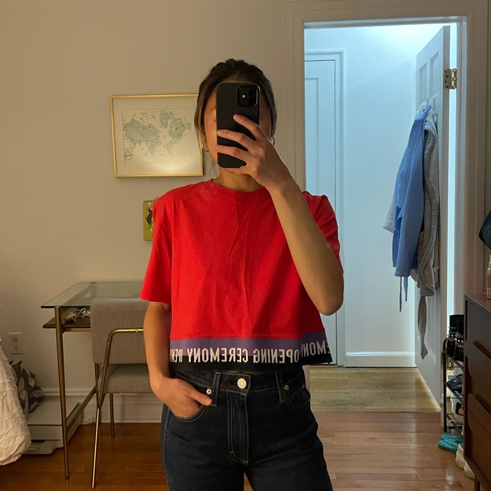 Opening Ceremony Cropped Band Tee
